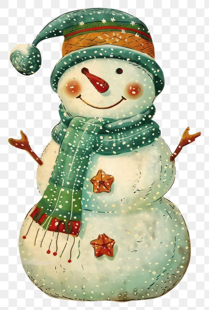 PNG Snowman in the Christmas theme christmas character winter.