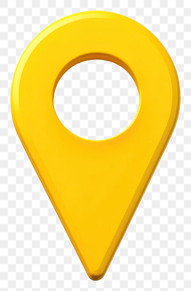 PNG Location yellow pin icon symbol navigation pointer.