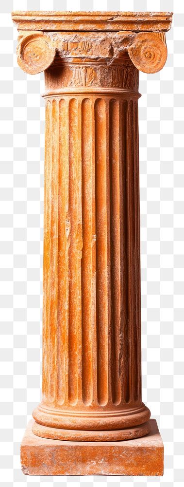 PNG Orange Greek ancient column architecture pillar greek.