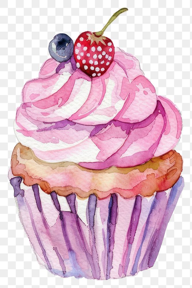 PNG Dessert illustration watercolor colorful.