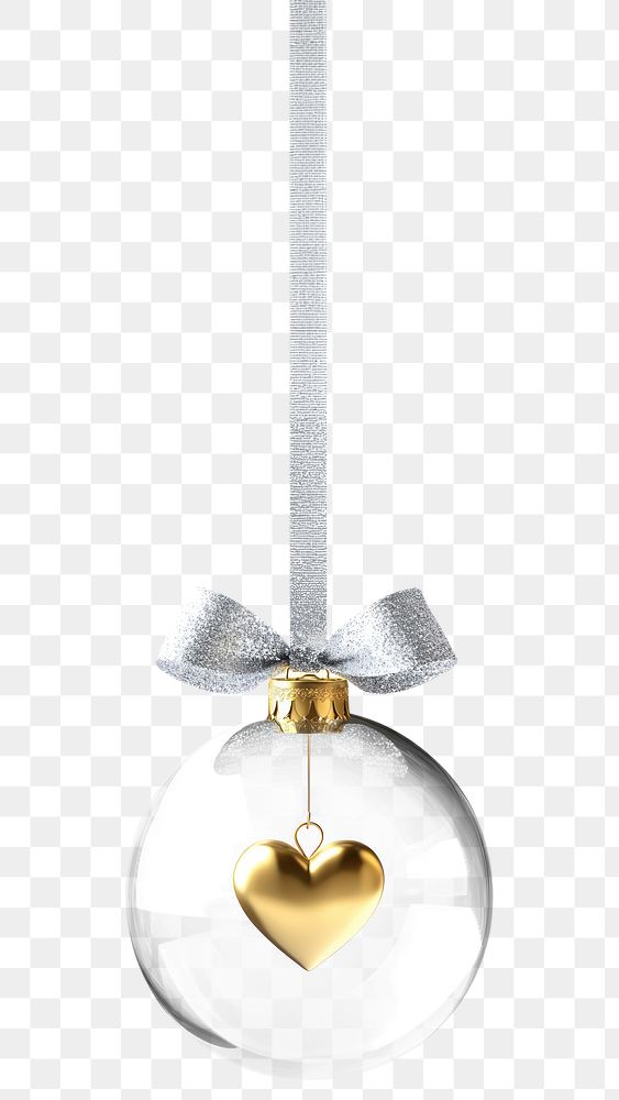 PNG Glass Hanging Sphere christmas hanging silver.