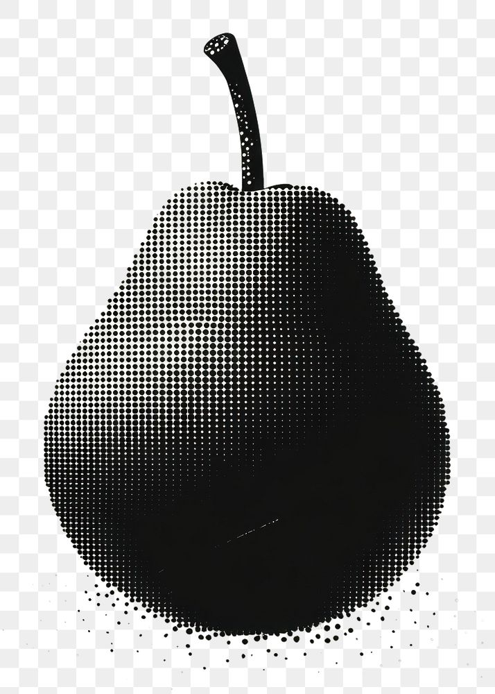 PNG Black Pears gradient transitioning smoothly pear halftone design.