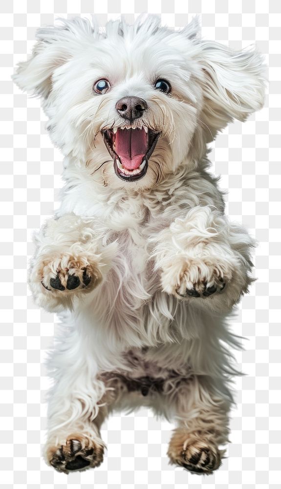 PNG A Maltese Terrier dog is jumping up photography terrier fluffy.