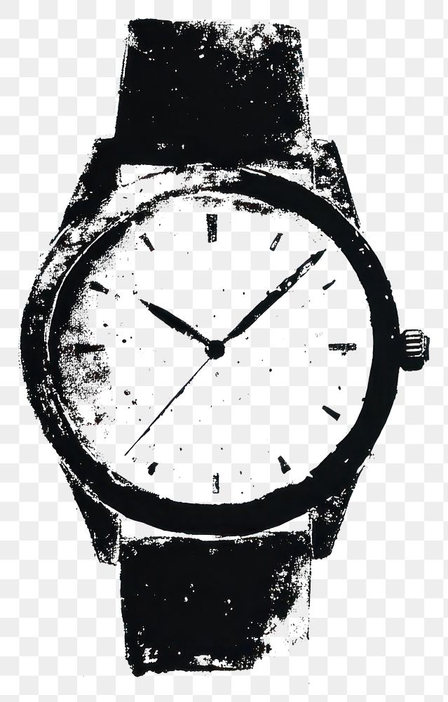 PNG Watch wristwatch design black.