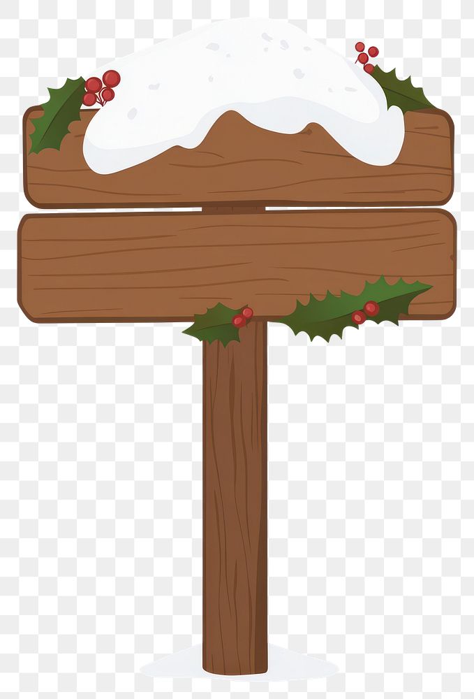 PNG Wooden sign christmas wooden snow.