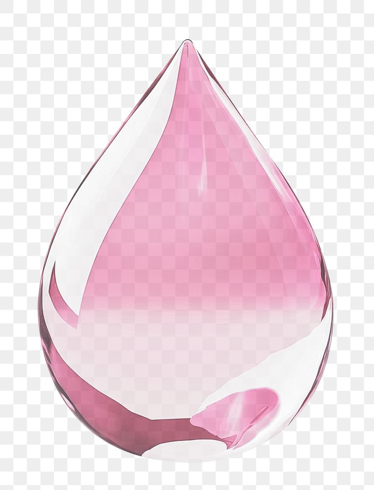 PNG An isolated transparent pink water drop floating droplet accessories minimalist.