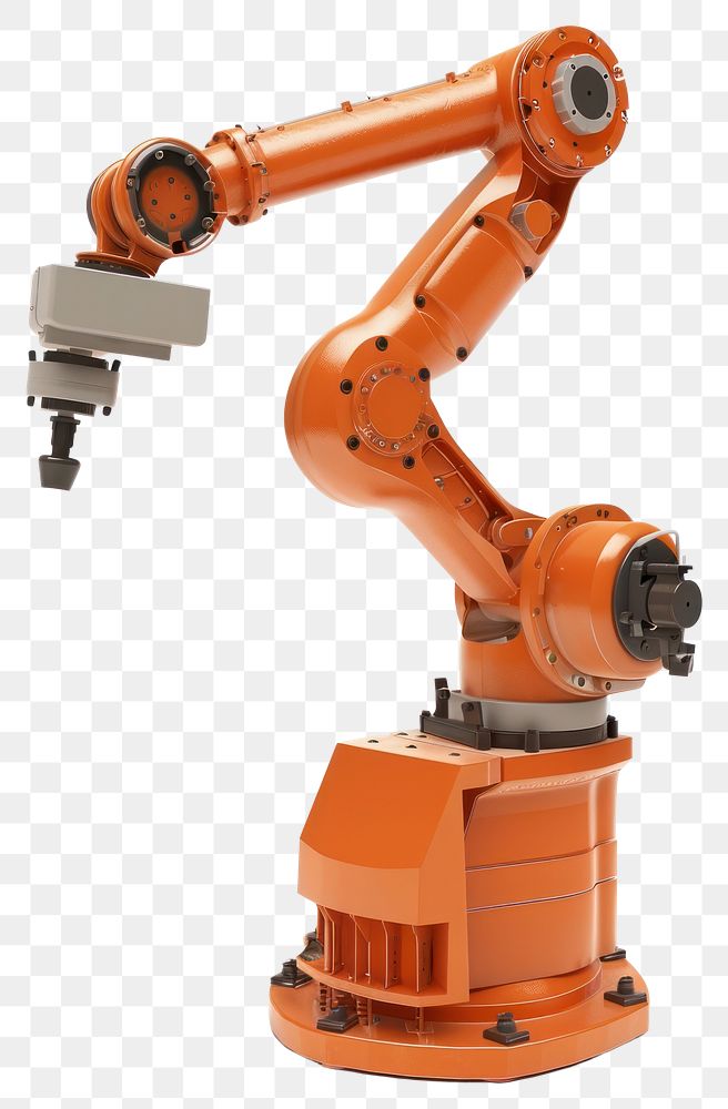 PNG Robot arm industrial machine factory.