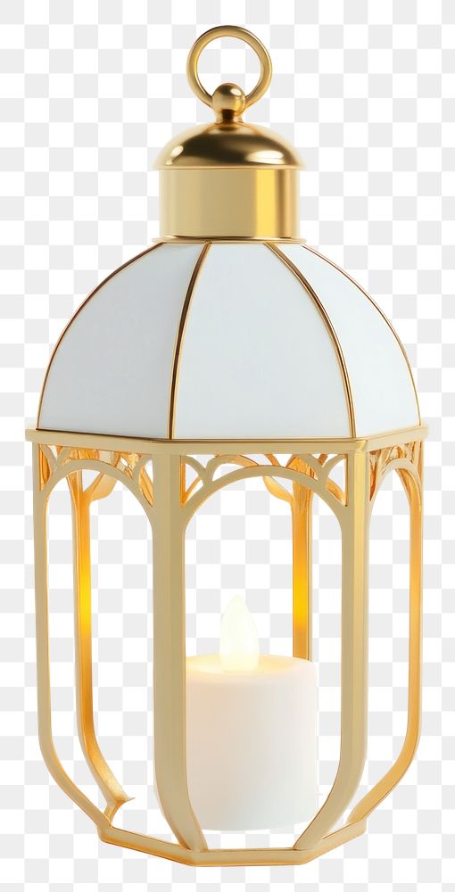 PNG White Gold Lantern lantern gold candlelight.