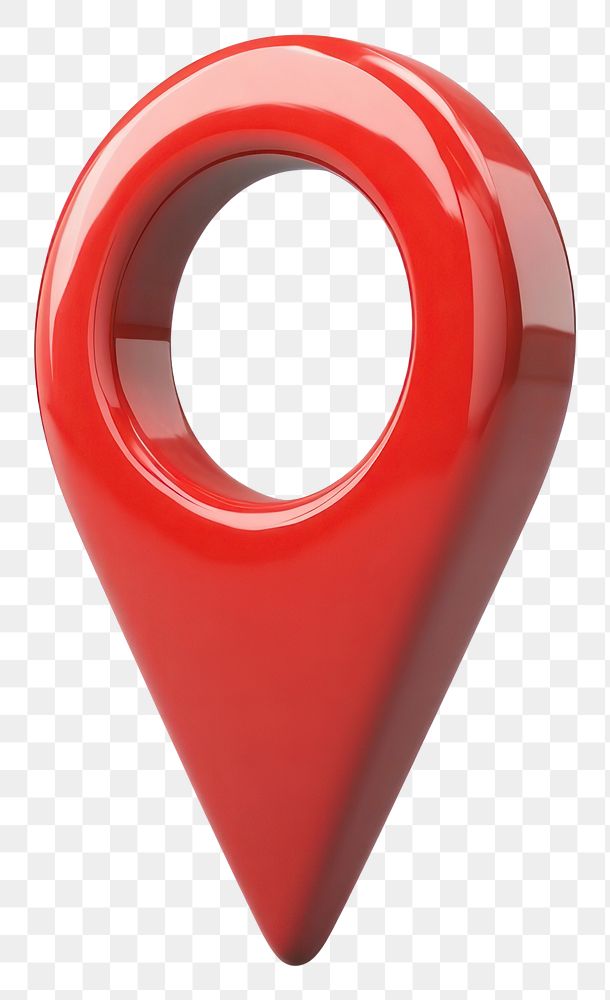 PNG 3D red location icon symbol pin gps.