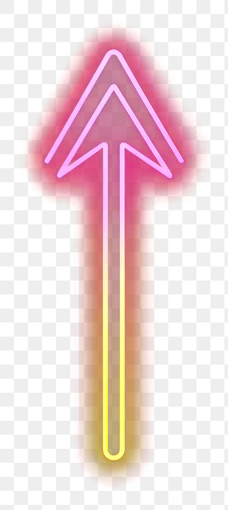 PNG Arrow light neon background.