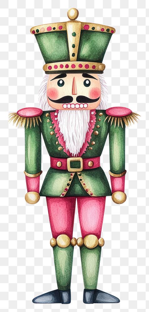 PNG Christmas nutcracker christmas design illustration.