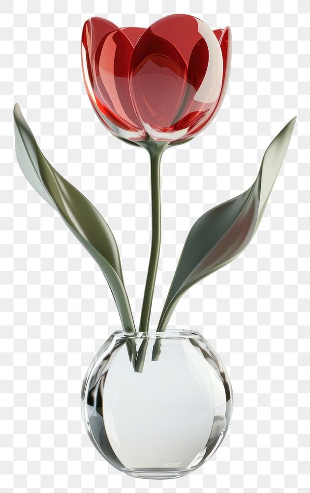 PNG Flower tulip plant vase.