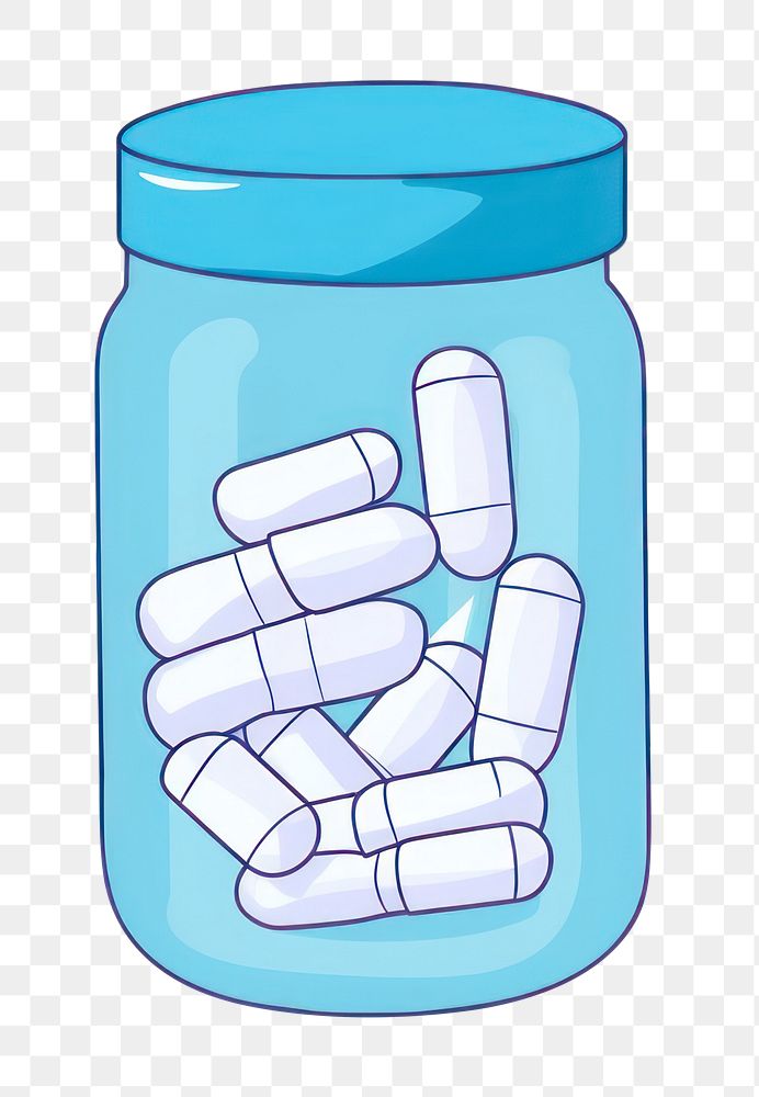 PNG  Tablet capsule medicine icon cartoon bottle jar. 