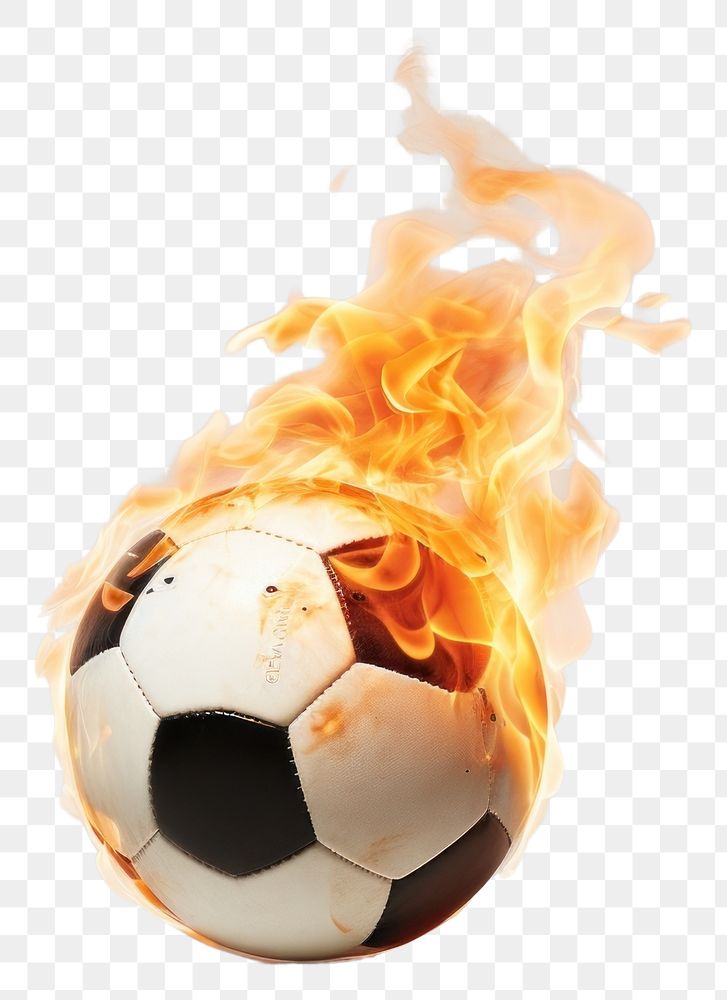 PNG Football sports soccer burning.