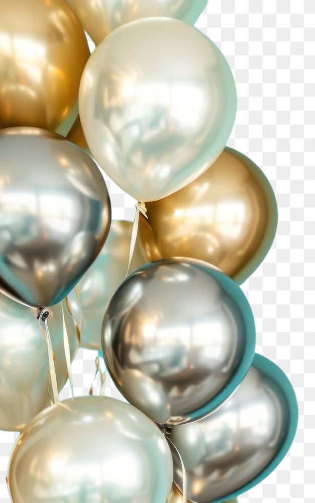 PNG Gold and silver balloon backgrounds pearl celebration.