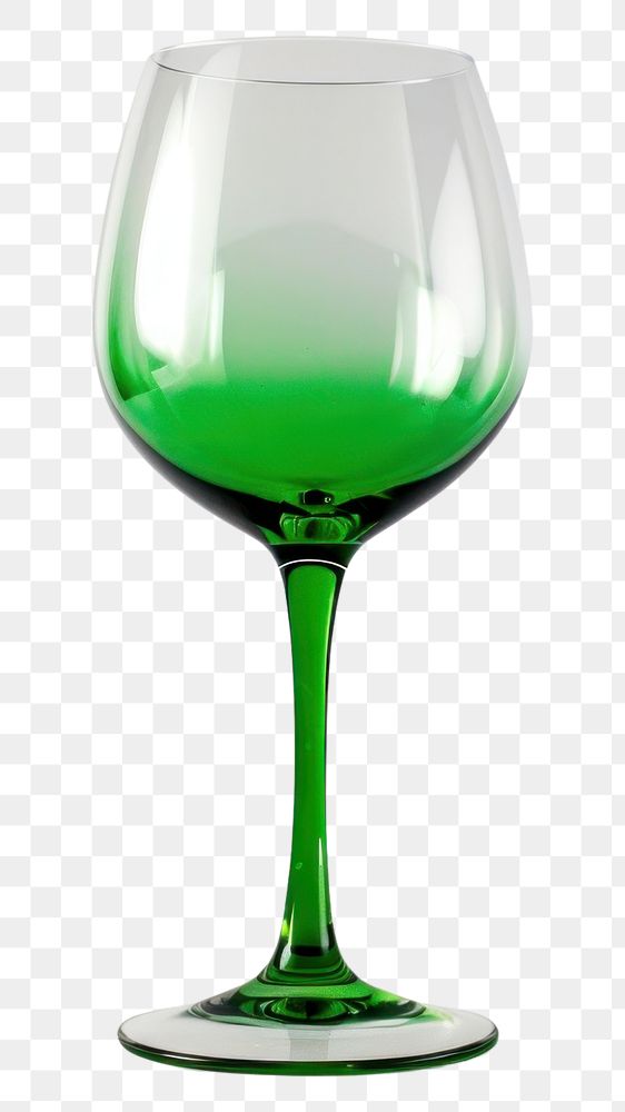 PNG  Empty wine glass drink green white background.