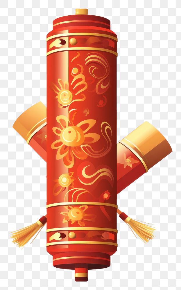 PNG Chinese firecrackers chinese new year celebration cylinder.