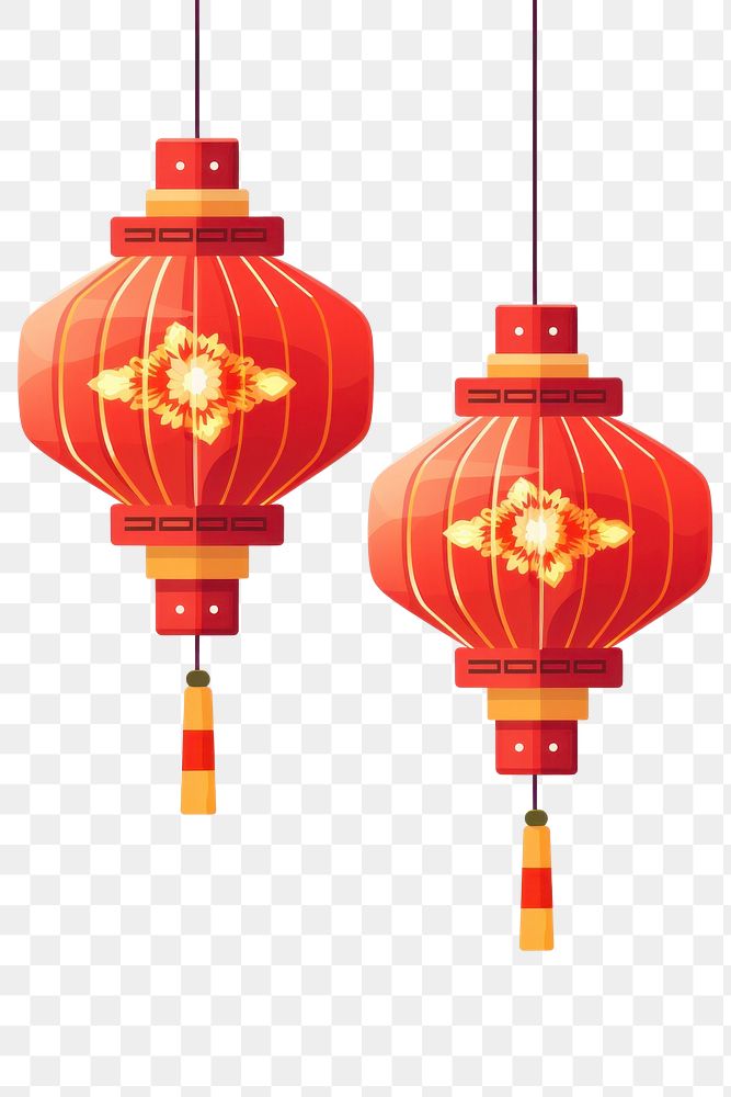 PNG Chinese lanterns decoration tradition chinese new year.
