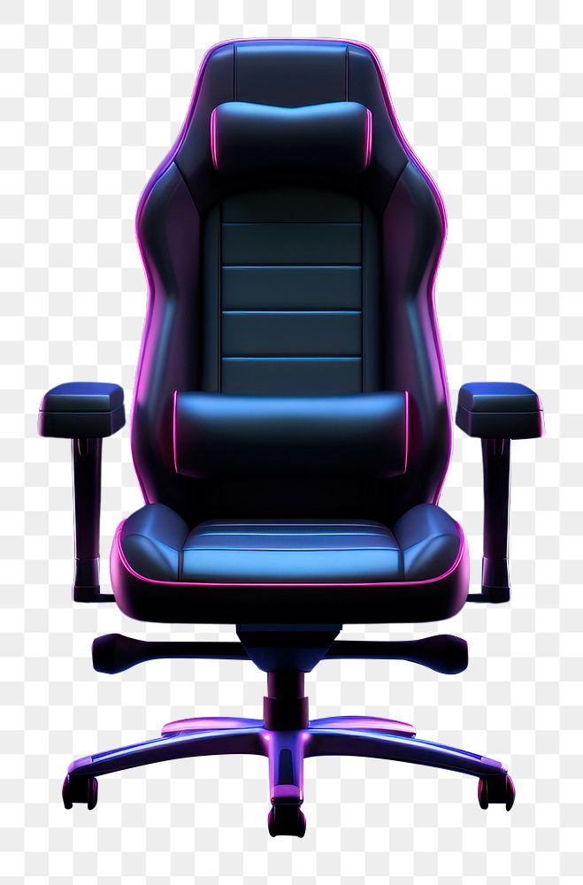 PNG Gaming chair icon light neon technology. 