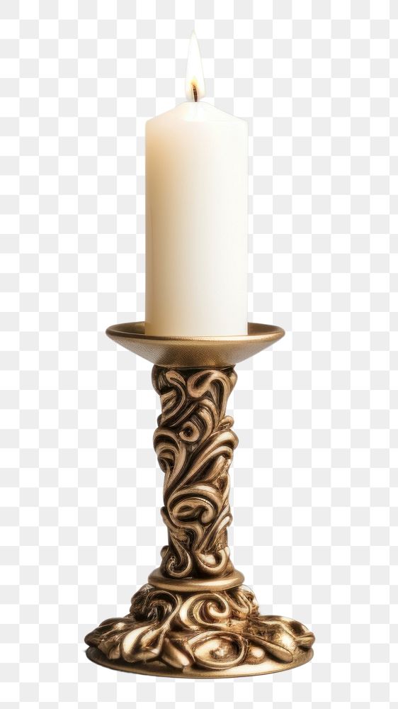 PNG Taper candle holder celebration candlestick decoration. AI generated Image by rawpixel.
