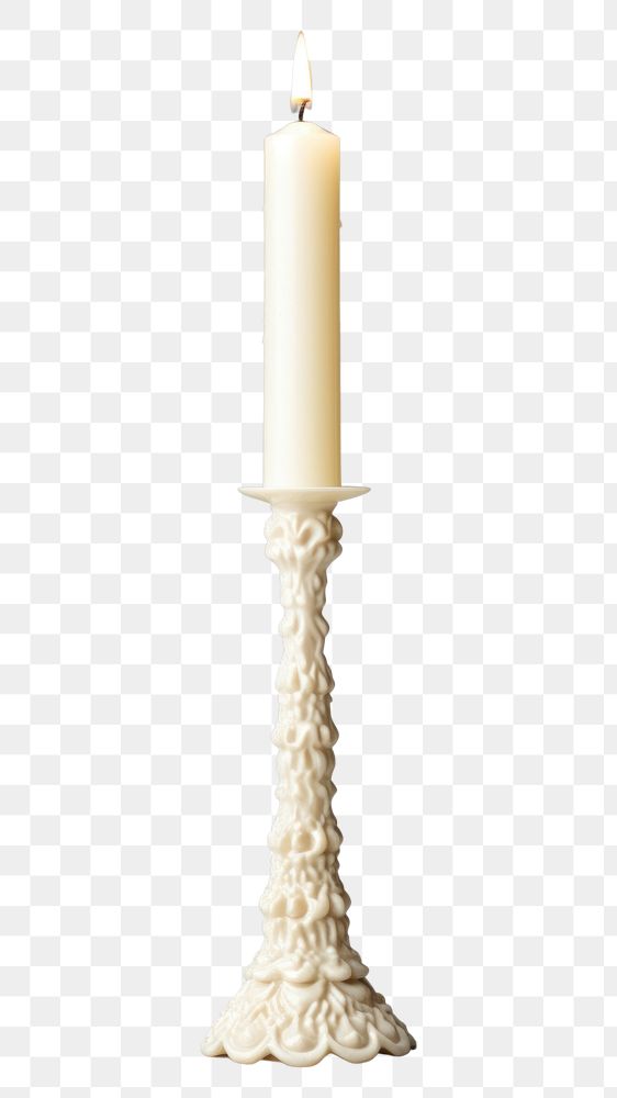 PNG Taper candle holder white celebration candlestick. AI generated Image by rawpixel.
