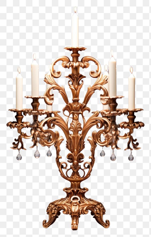 PNG  Candelabra chandelier candle bronze. AI generated Image by rawpixel.