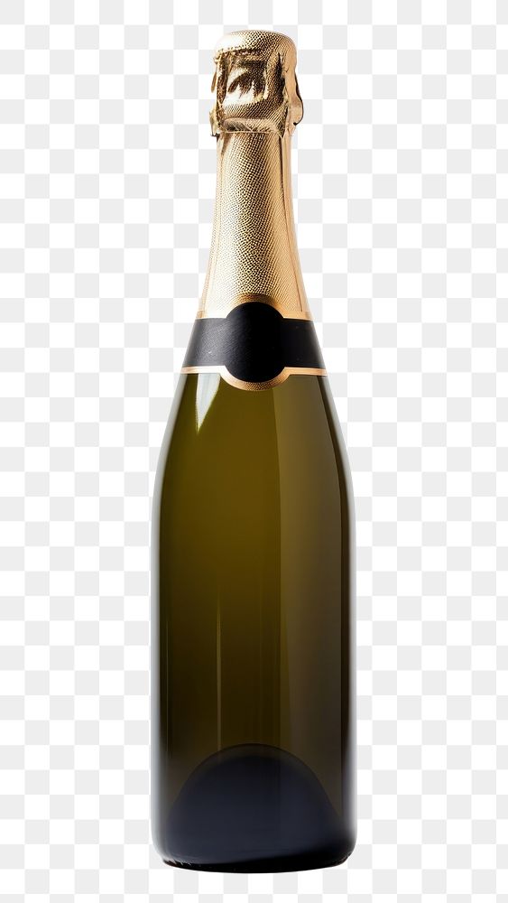 PNG Champagne bottle drink wine white background. 