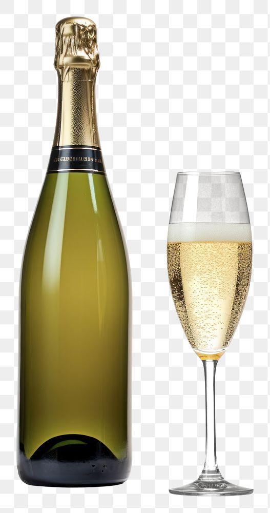 PNG Champagne bottle glass drink. AI generated Image by rawpixel.