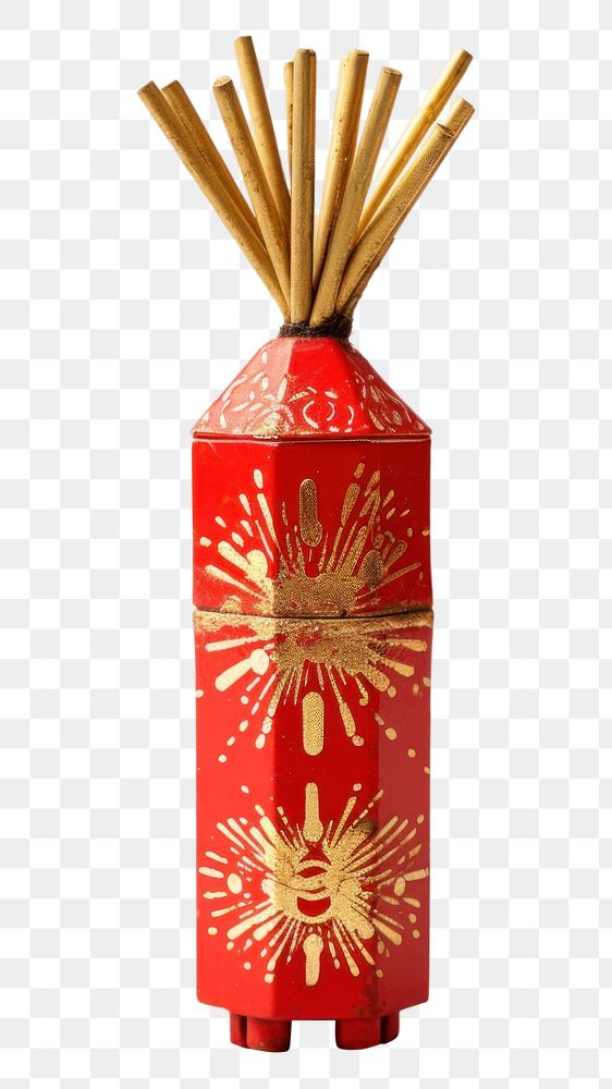 PNG Chinese firecrackers decoration tradition vase.
