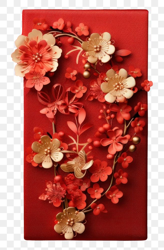 PNG Red packets decoration art chinese new year.