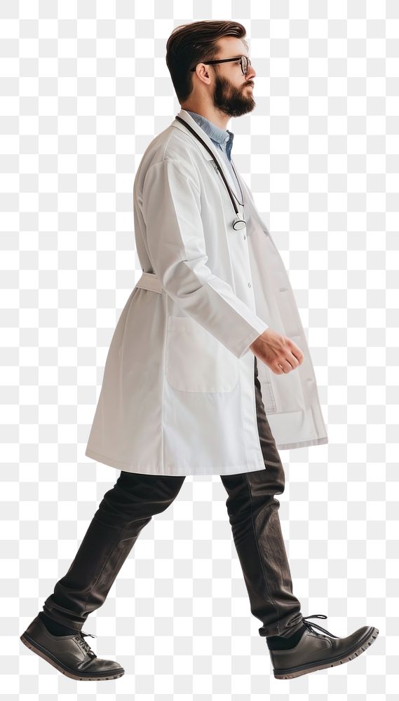 PNG Overcoat adult stethoscope outerwear.