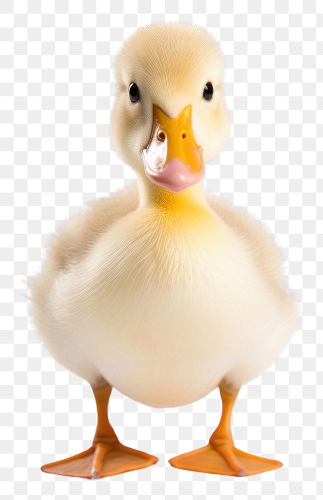 PNG  Litter cute duck animal white bird. AI generated Image by rawpixel.
