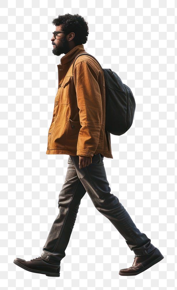 PNG Footwear backpack standing walking.