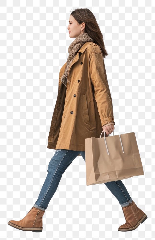 PNG Overcoat handbag outerwear hairstyle.