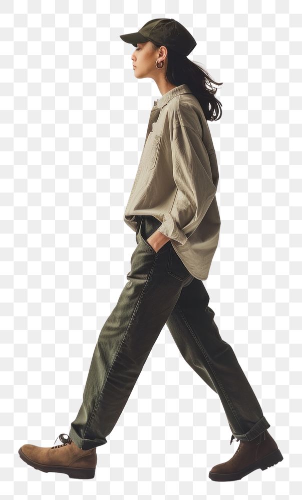 PNG Walking fashion pants adult.