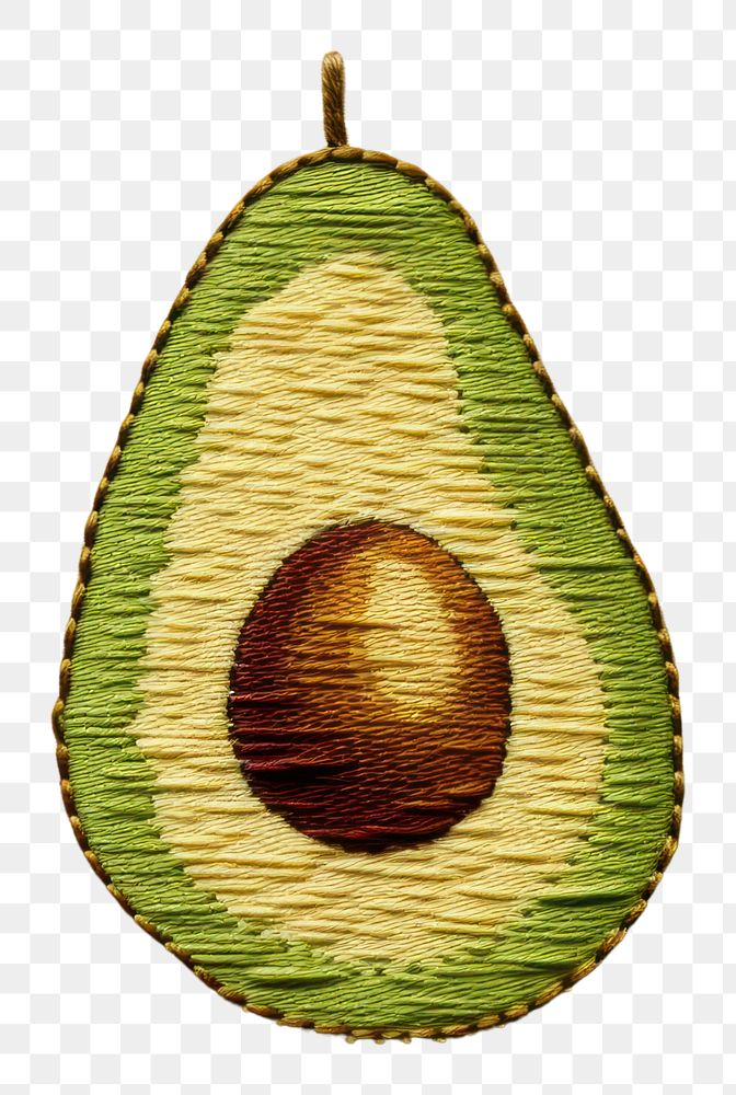 PNG Embroidery of avocado jewelry pendant locket.