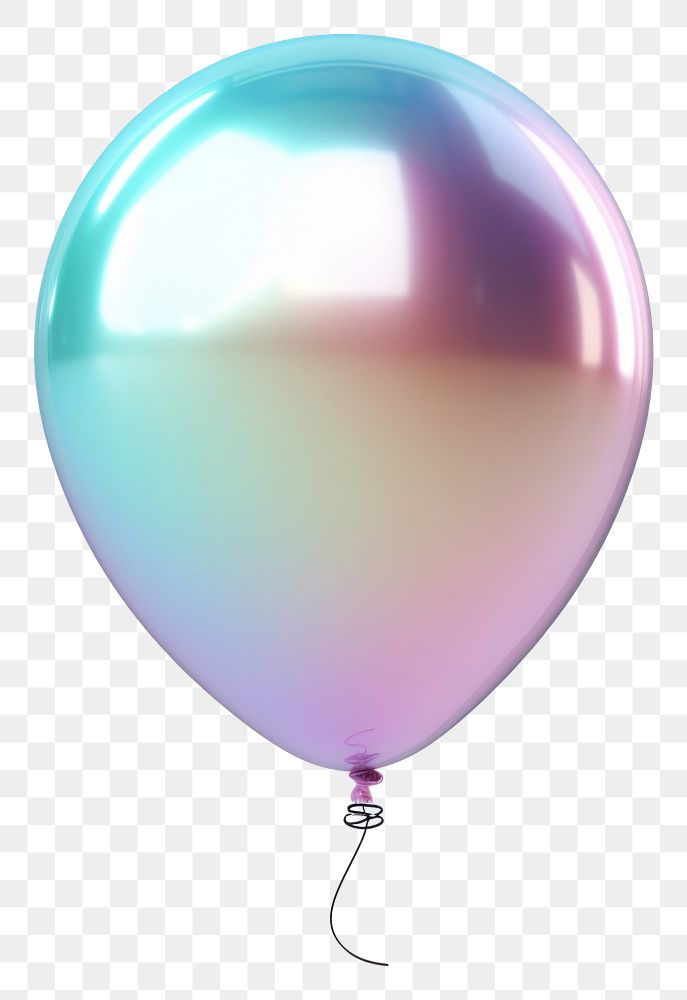 PNG  Balloon iridescent white background celebration anniversary.