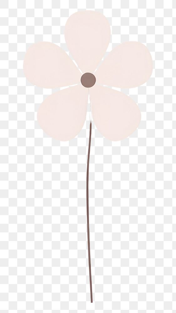 PNG  Flower cartoon plant white. AI generated Image by rawpixel.