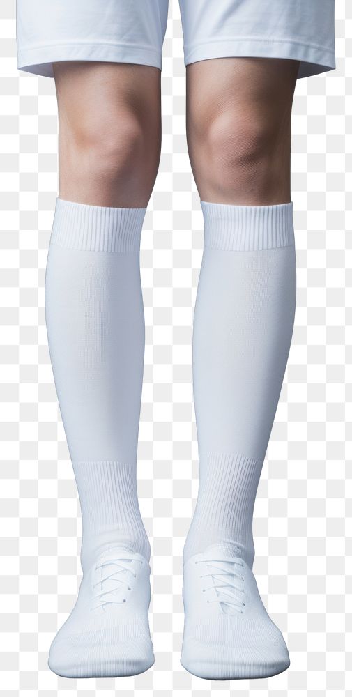 PNG  Leg wear socks mockup white exercising pantyhose.