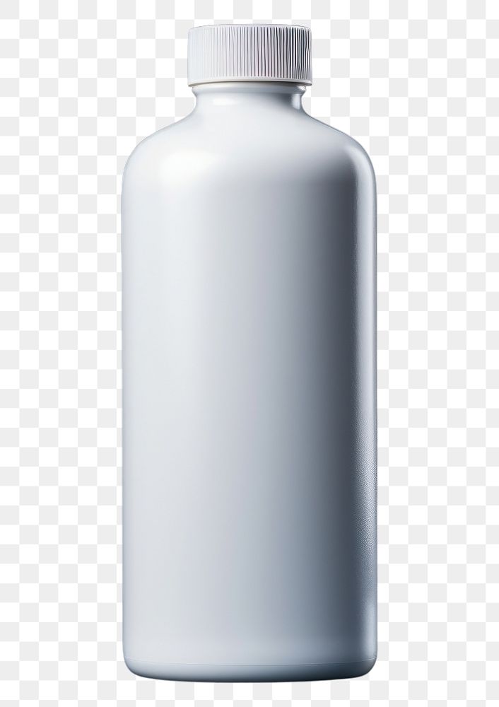 PNG White blank bottle mockup refreshment drinkware container.