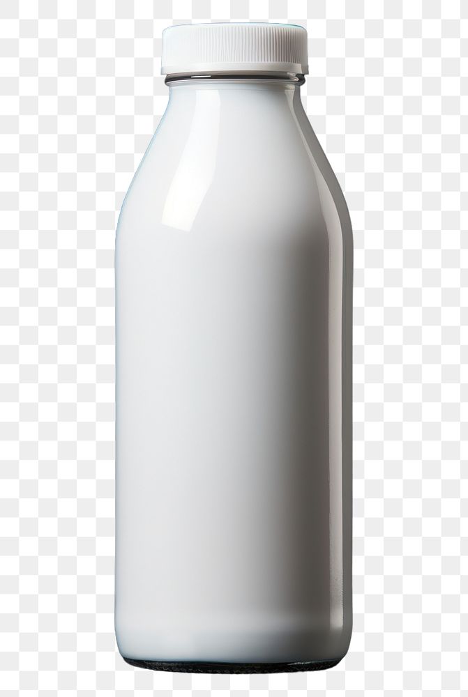 PNG White blank bottle mockup dairy drink black.