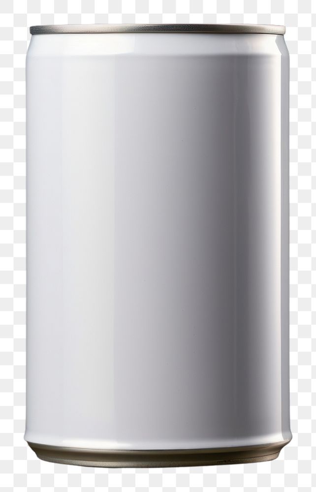 PNG White blank can mockup blue refreshment container.