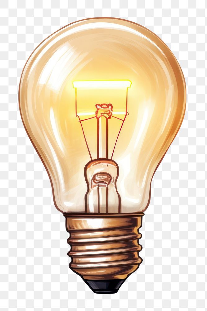 PNG  Light bulb lightbulb white background electricity. AI generated Image by rawpixel.