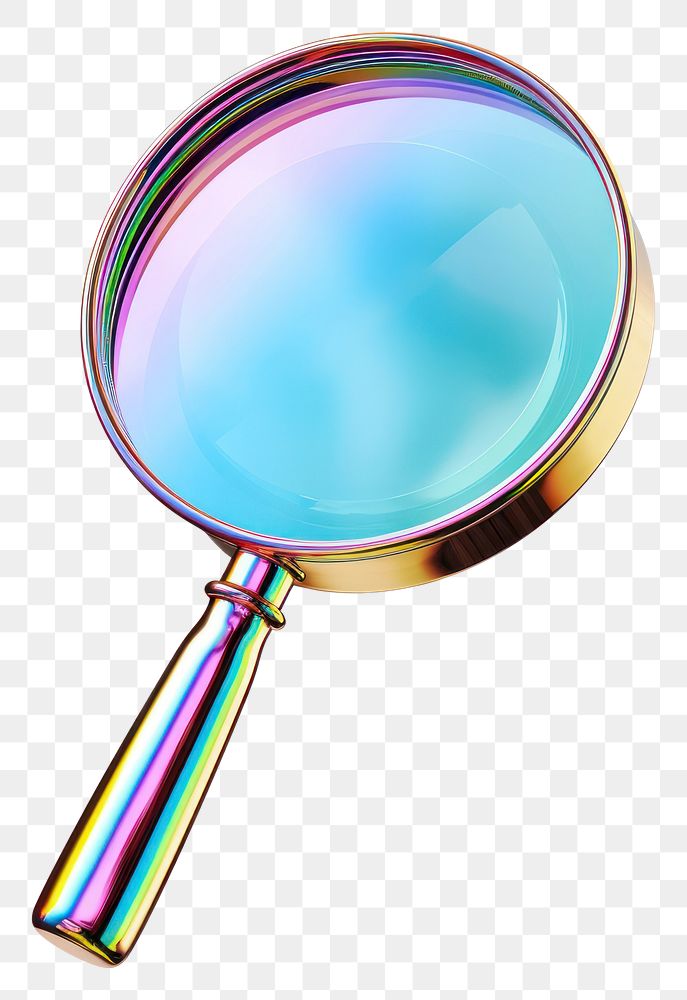 PNG  Magnifying glass icon iridescent white background reflection appliance.