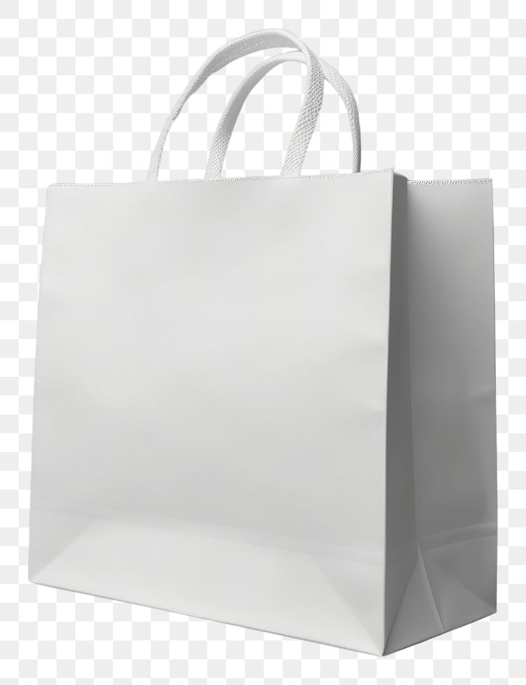 PNG  Shopping bag mockup handbag gray gray background.