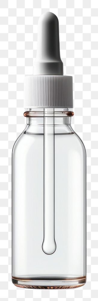 PNG  Glass dropper bottle white background drinkware container.