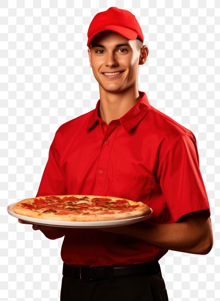 PNG Man pizza portrait uniform.