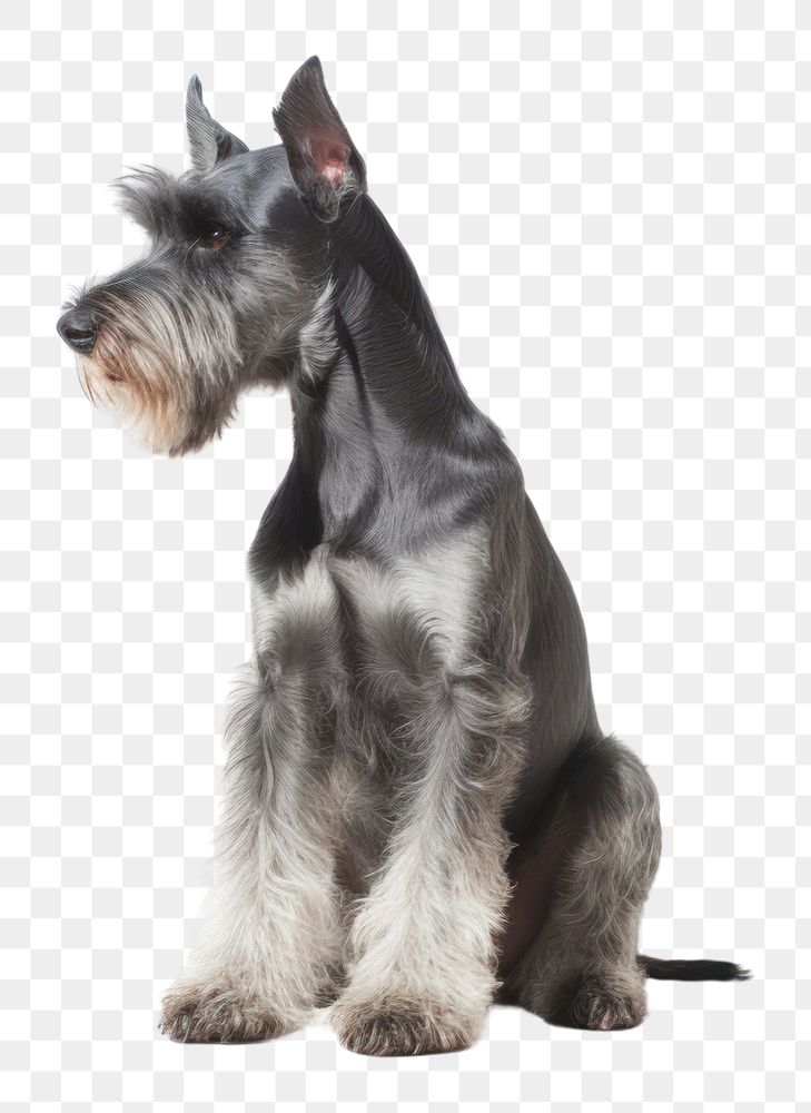 PNG Schnauzer terrier mammal animal. AI generated Image by rawpixel.