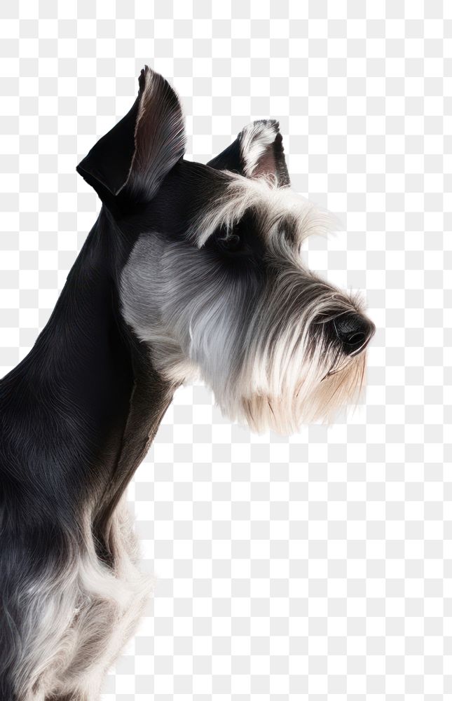 PNG Schnauzer terrier mammal animal. AI generated Image by rawpixel.