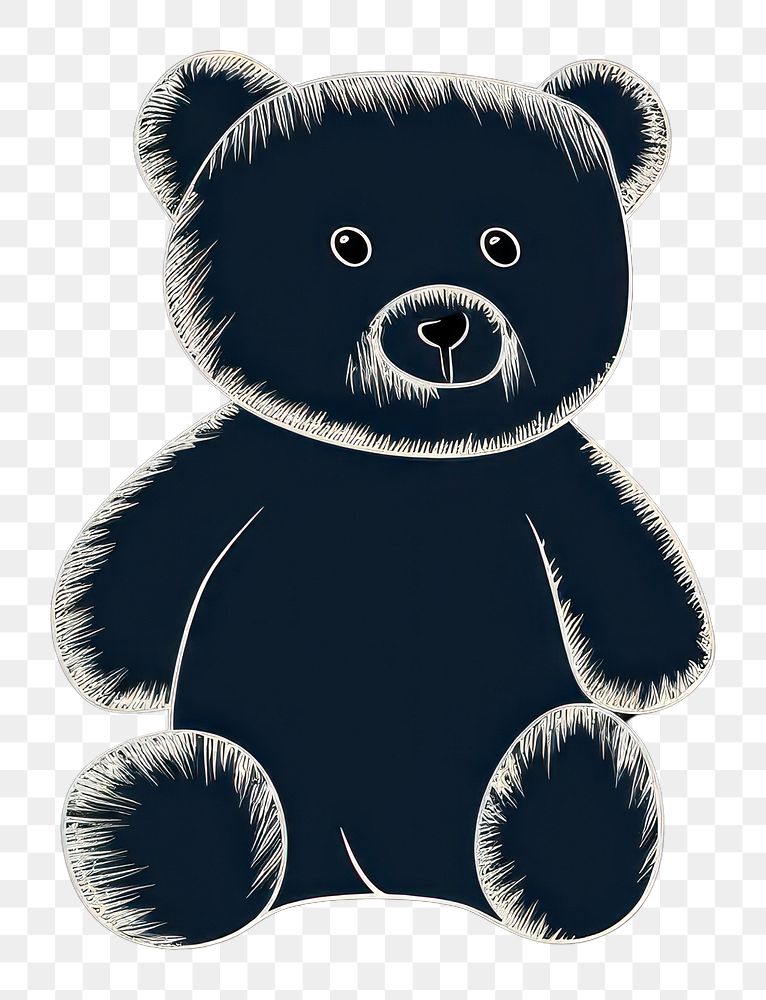 PNG  Teddy bear blue toy representation.